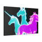 "Neonicorn Symphony" NEON Unicorns Art Canvas