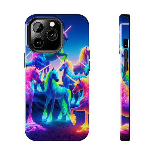 Neon Unicorn Spectacle. NEON Unicorns Tough Phone Case