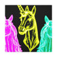 "Neon Unicorn Glow" NEON Unicorns Art Canvas