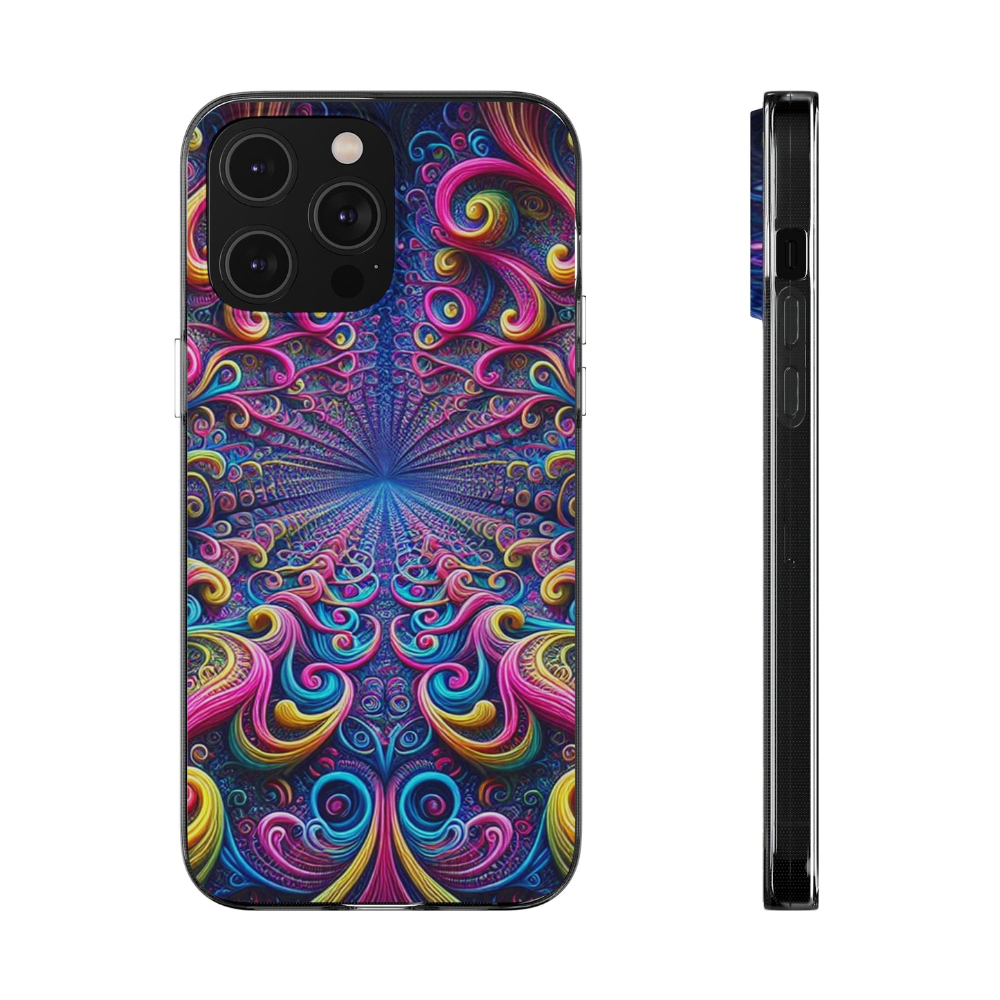 Neon Infinity Dreamscape. Infinity Patterns Art Polycarbonate Phone Case