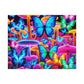 Neon Splendor. - Neon Butterflies and Mushrooms Puzzle 30, 110, 252, and 1000 Pieces