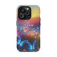 Neon Flight Fantasy Neon Butterflies Premium Art Magsafe Magnet Tough IPhone 13 14 15 Pro Plus Max and Mini in Matte and Glossy Phone cases