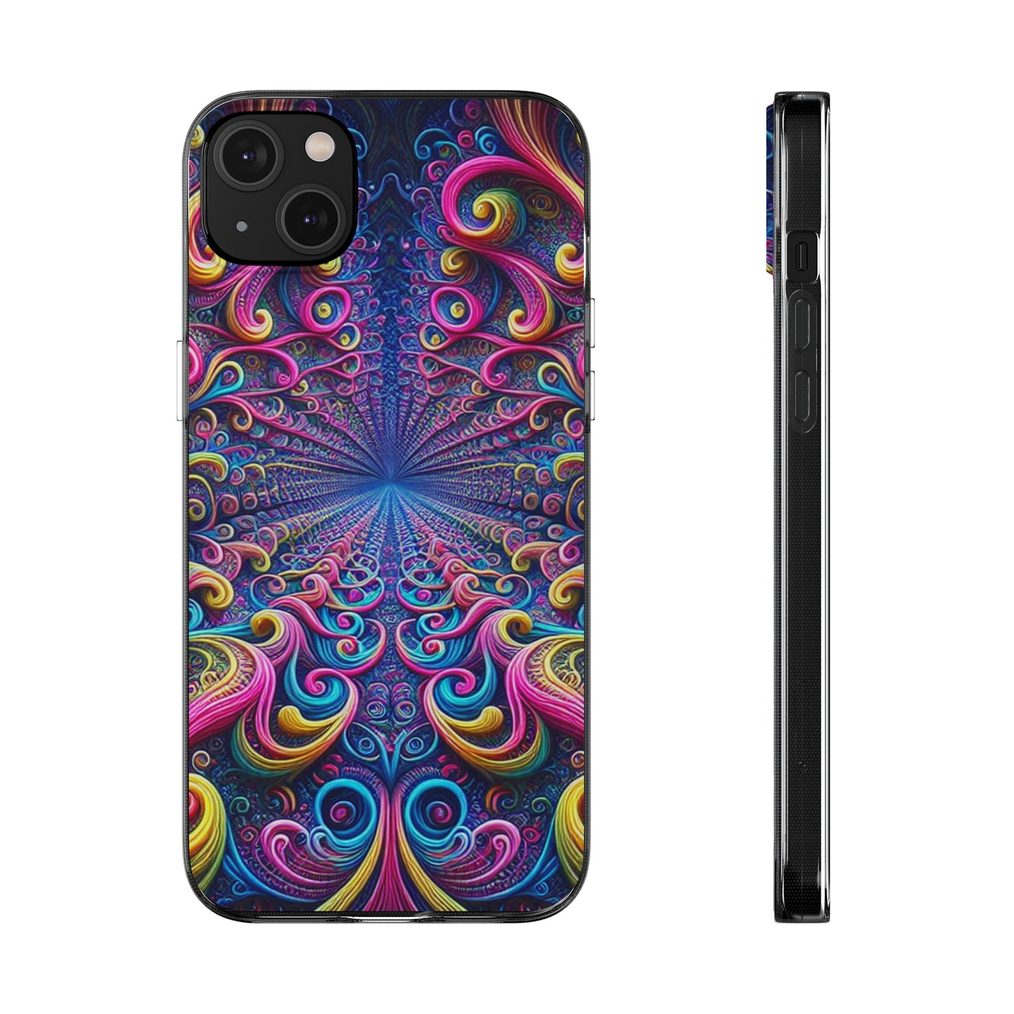 Neon Infinity Dreamscape. Infinity Patterns Art Polycarbonate Phone Case