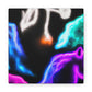 "Neon Harmony" NEON Unicorns Art Canvas
