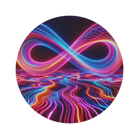 Starlit Mystic Vortex Infinity Patterns Round Rug