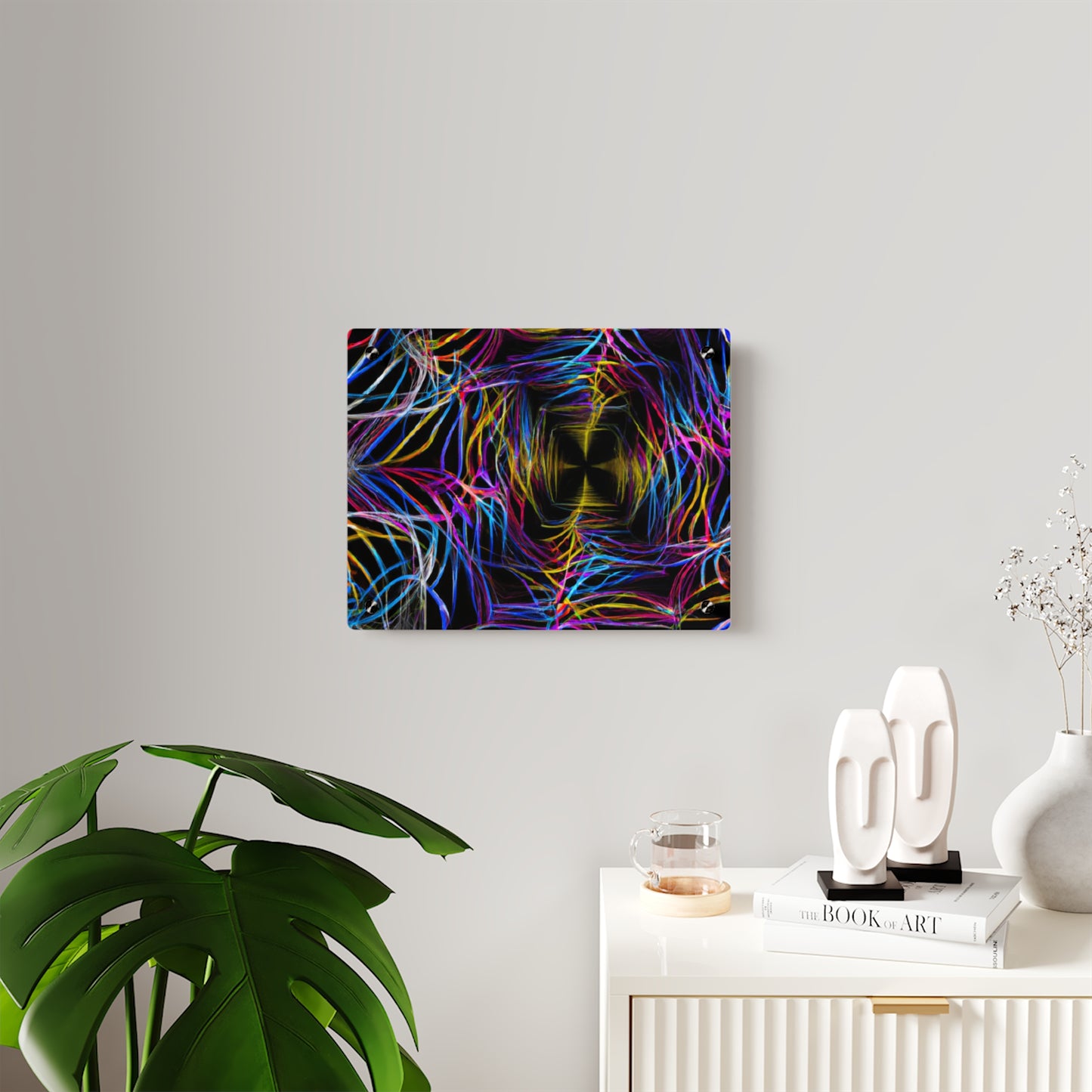 Rainbow Lucid Infinity. Trippy Infinity Patterns Acrylic Art Panel
