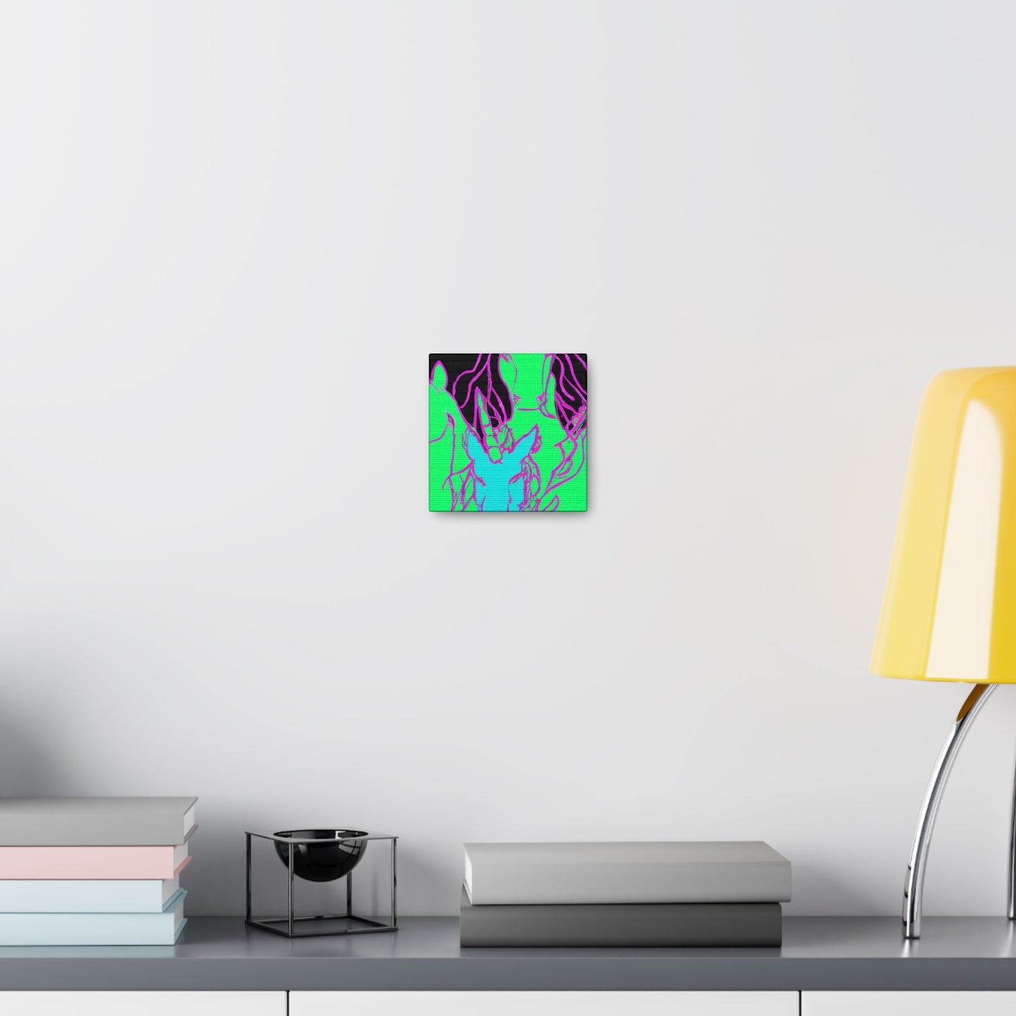 "Fantasy of Neon Lights" NEON Unicorns Art Canvas
