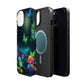 Neon Nocturne. Neon Butterflies and Mushrooms Premium Art Magsafe Magnet Tough IPhone 13 14 15 Pro Plus Max and Mini in Matte and Glossy Phone cases