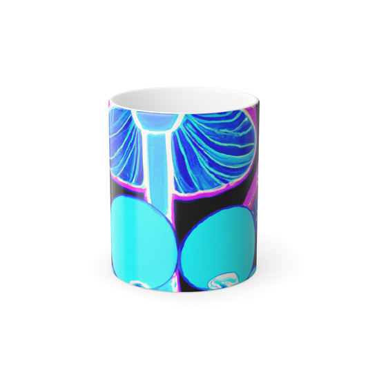 "Luminous Fanciful Glade" Mushrooms & Butterflies 11oz Color Morphing Mug