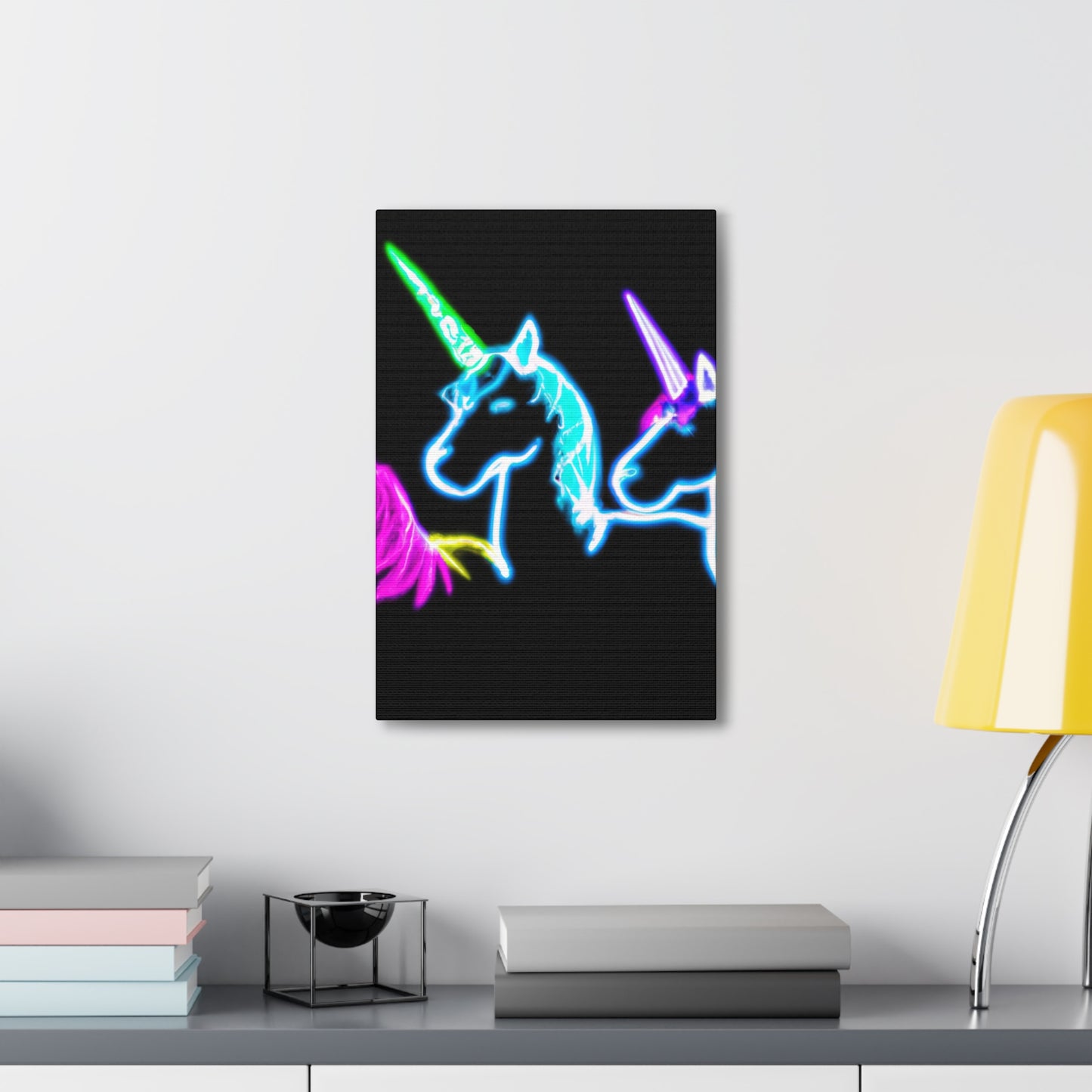 Neon Mystic Prismatic Unity NEON Unicorns Art Canvas