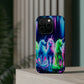 Neon Unicorn Pods. Neon Unicorns Premium Art Magsafe Magnet Tough IPhone 13 14 15 Pro Plus Max and Mini in Matte and Glossy Phone cases