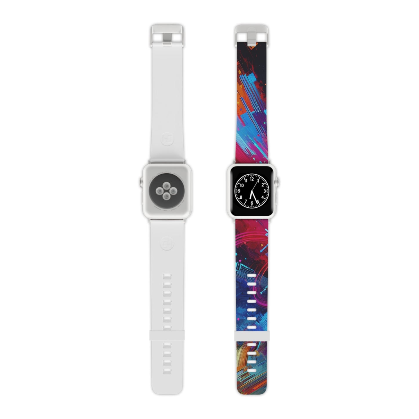 "Neon Confetti Cascade" - Trippy Infinity Patterns Iwatch Band