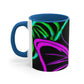 Vivid Nectarine Glitter Flutter Butterflies 11oz Mug