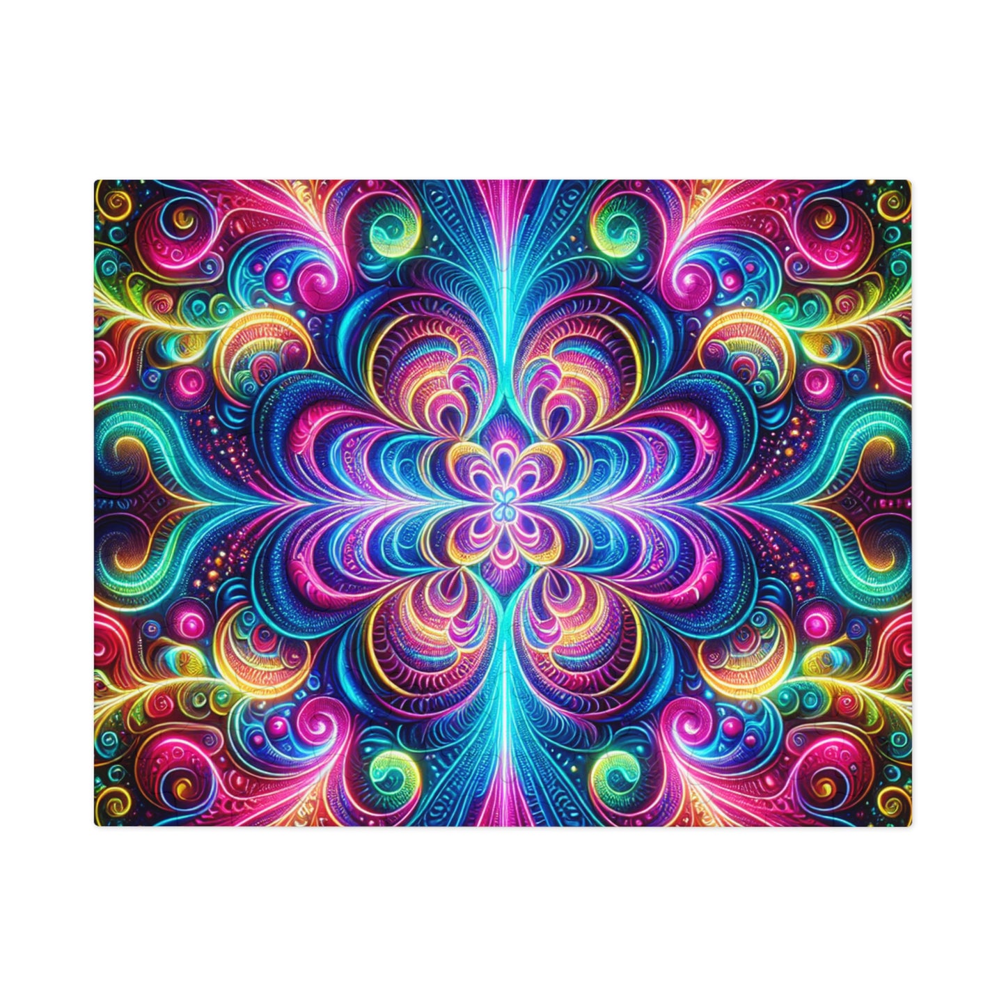 Neon InfiniDrop. - Neon Trippy Infinity Patterns Puzzle 30, 110, 252, and 1000 Pieces