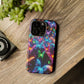 "Neon Flutterburst" Neon Butterflies Premium Art Magsafe Magnet Tough IPhone 13 14 15 Pro Plus Max and Mini in Matte and Glossy Phone cases
