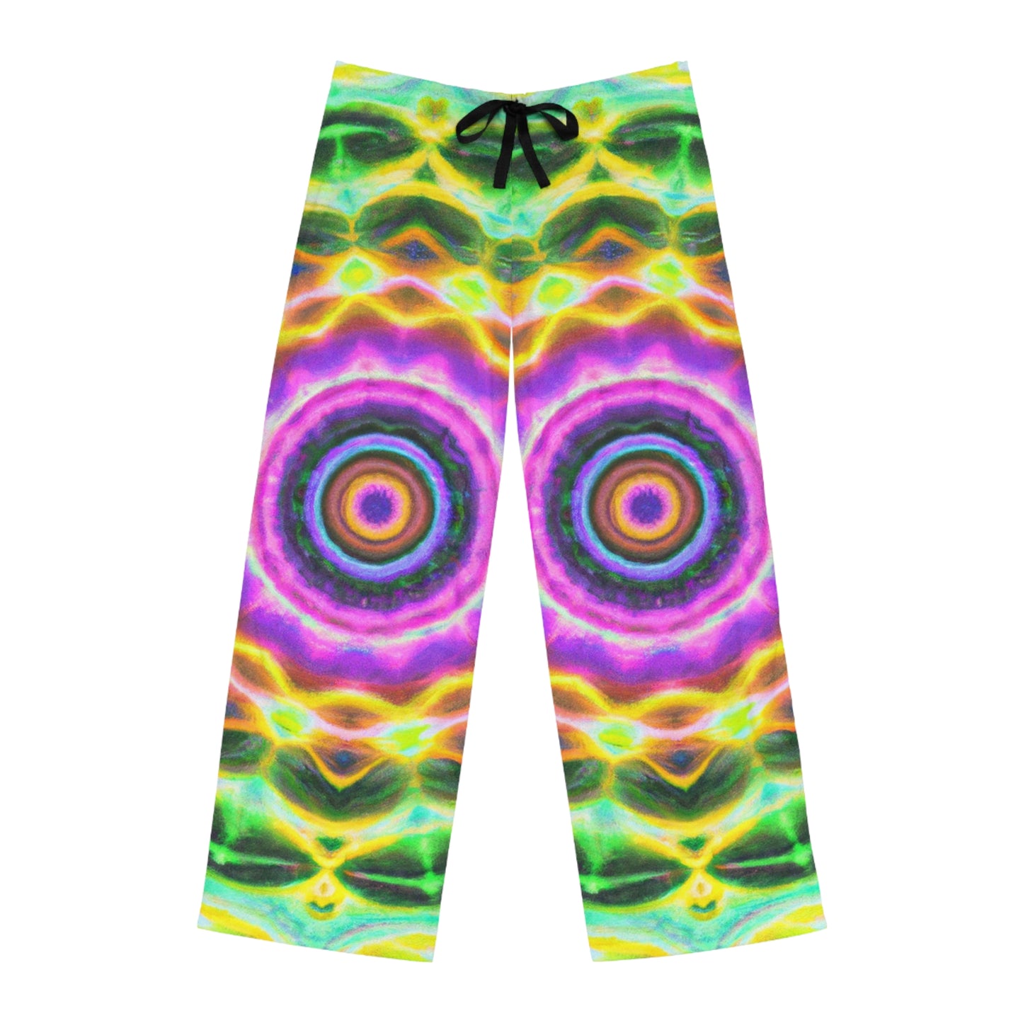 TDB Vivid Cosmic Chaos Circles. Trippy Infinity Patterns Mens Pajama Pants