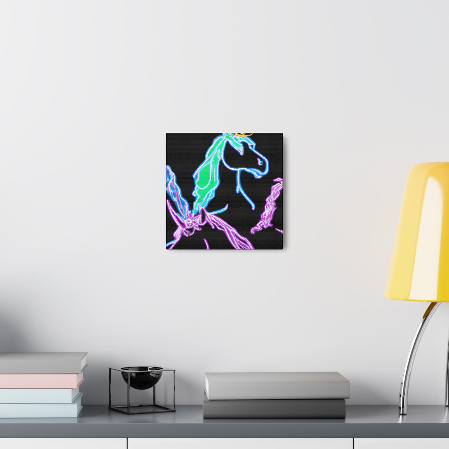 "Galactic Shebang of Neon Unicorns" NEON Unicorns Art Canvas