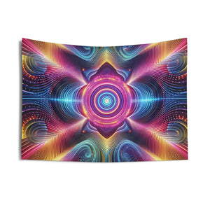 "Psychedelic Oneness". Infinity Patterns Art Tapestry