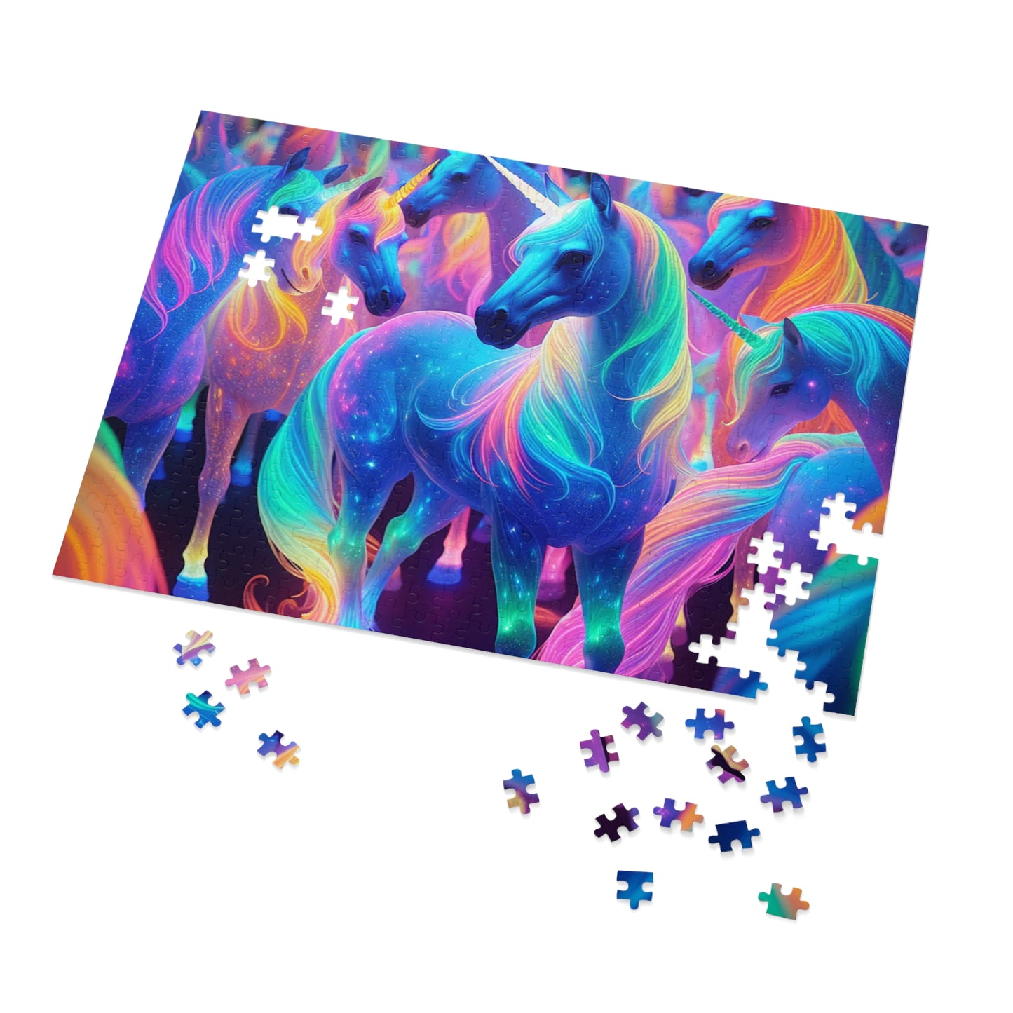 Neon UniClanz - Neon Unicorns Puzzle 30, 110, 252, and 1000 Pieces