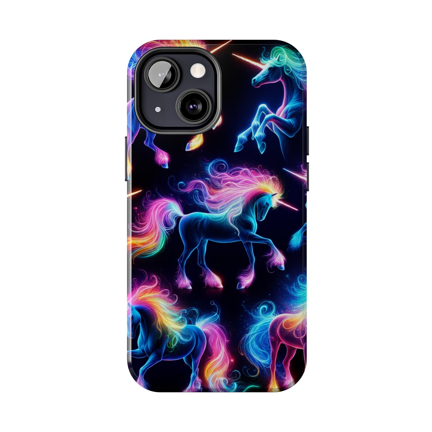 'Neon Mirage of Unicorns' NEON Unicorns Tough Phone Case
