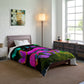 Neonescence. Butterflies & Mushrooms Comforter Blanket