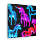 Neon Unicorn Fantasia NEON Unicorns Art Canvas