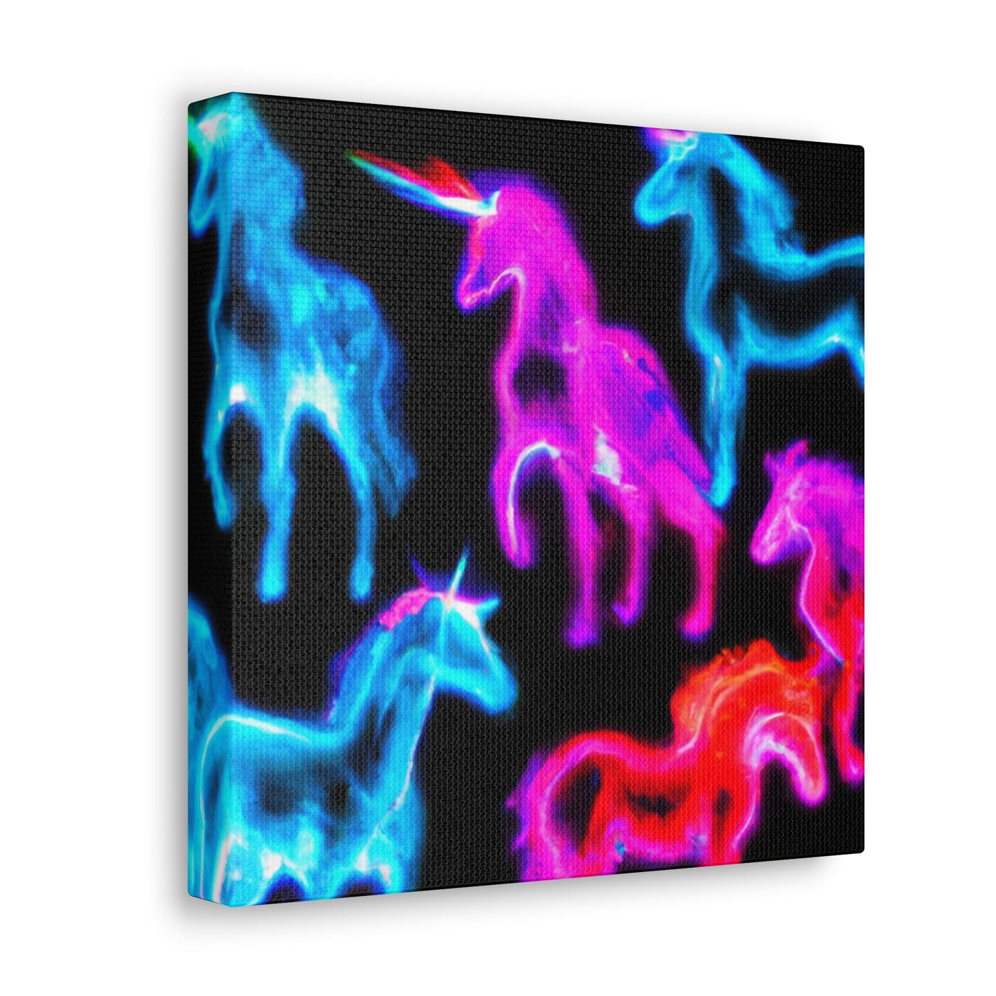 Neon Unicorn Fantasia NEON Unicorns Art Canvas