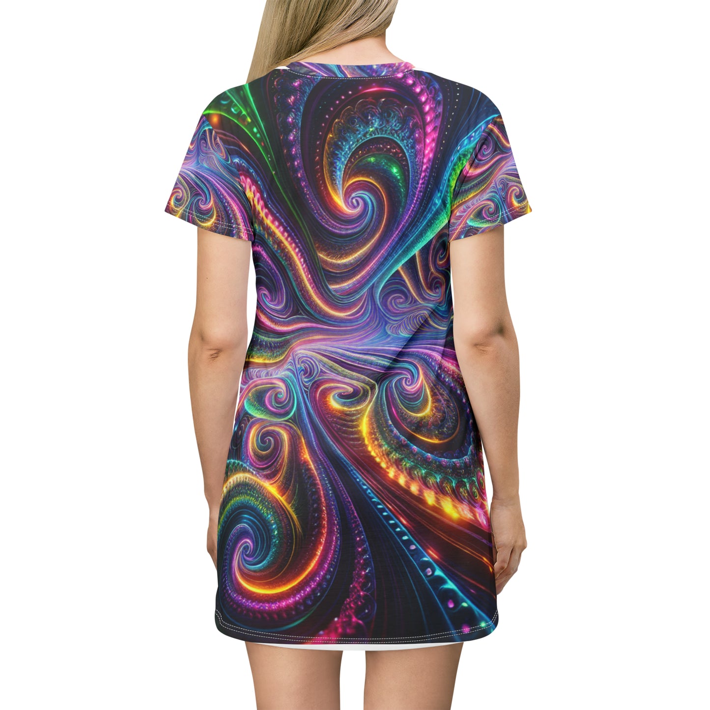 Cosmic Chromatic Infinity. Infinity Patterns Womans T Shirt Dress