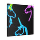 Vibrant Neon Fantasy NEON Unicorns Art Canvas