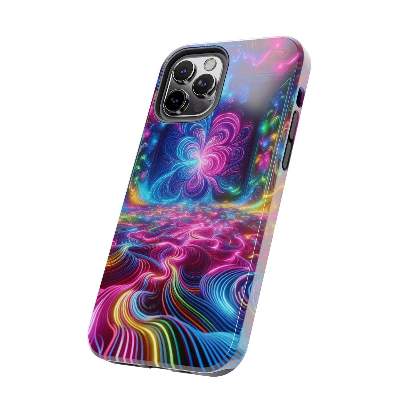 Vortex of Chromatic Wonder Trippy Infinity Patterns Tough Phone Case