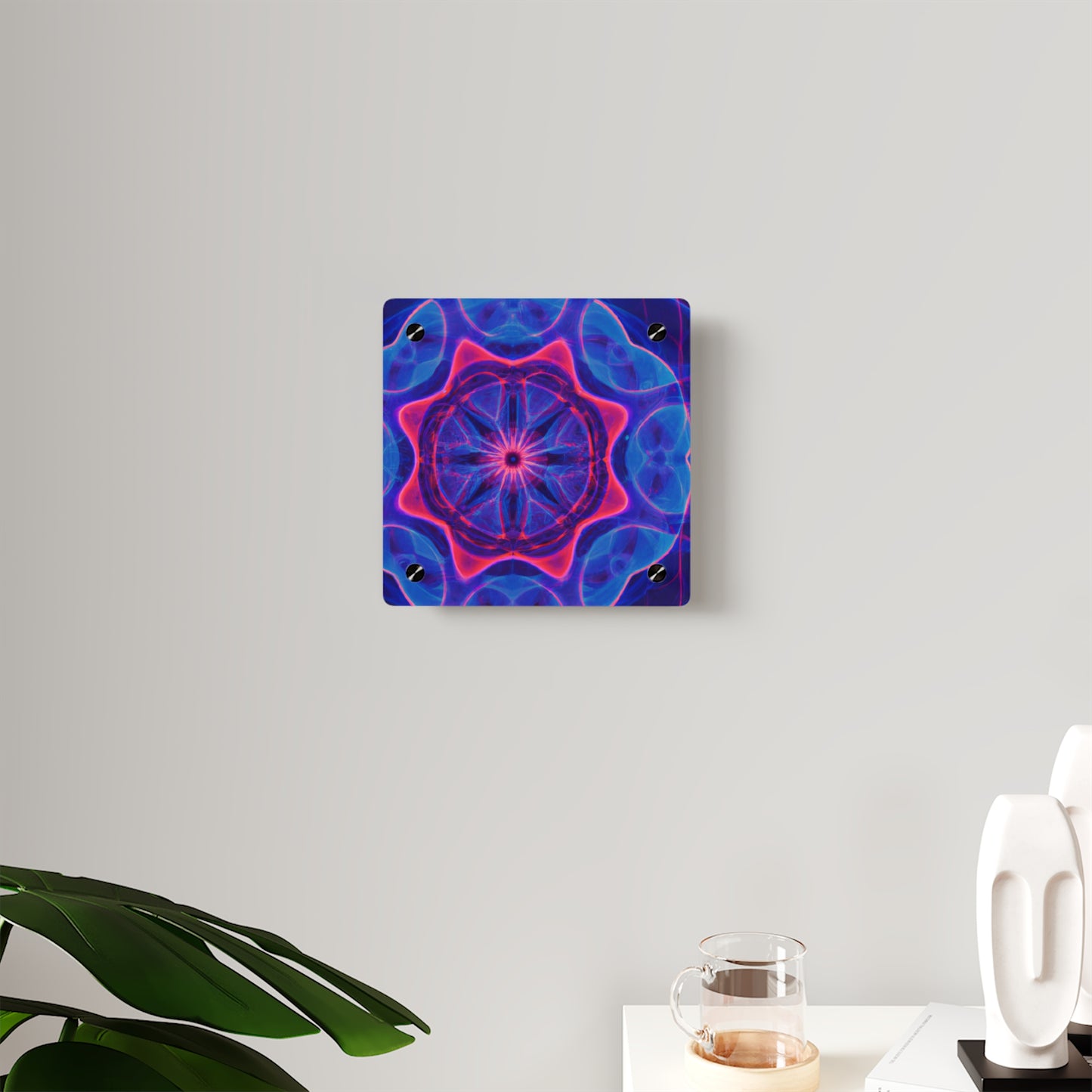 Rainbow Plasmatica Infinity. Trippy Infinity Patterns Acrylic Art Panel