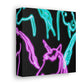 'Neon Unicorn Pod' NEON Unicorns Art Canvas
