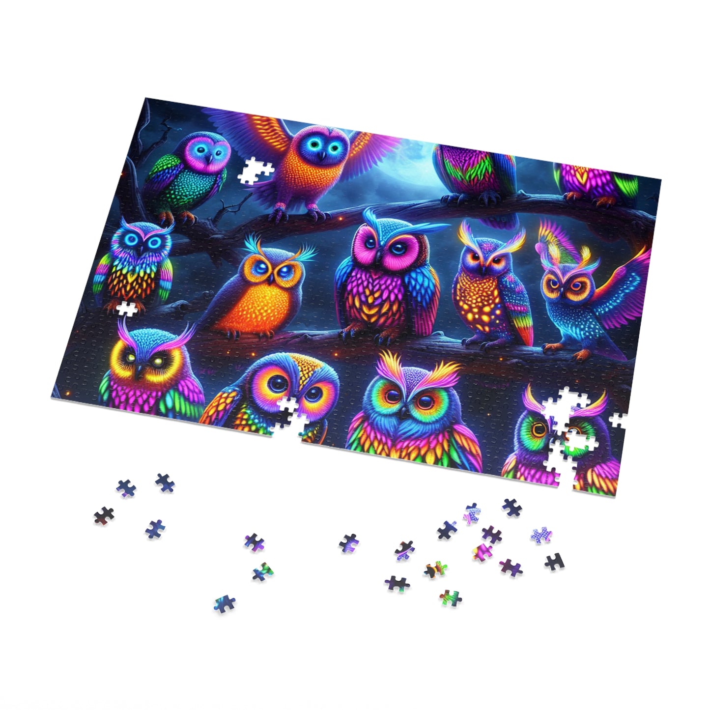 NeonOwlDreams - Neon Owls Puzzle 30, 110, 252, and 1000 Pieces