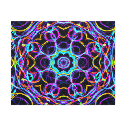 Neon Infinity Voyage. Trippy Infinity Patterns Art Canvas