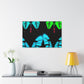 "Neon Butterfly Dreams" Neon Butterflies  Art Canvas