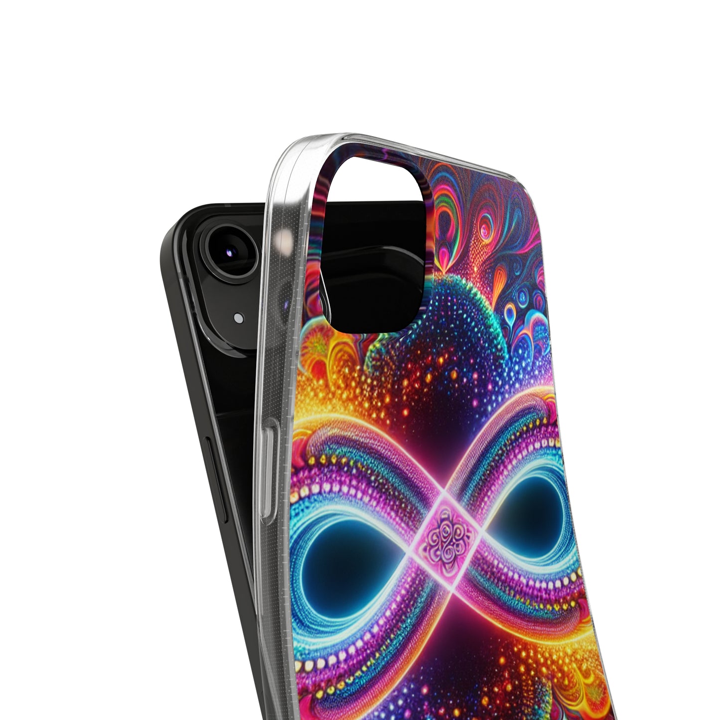 "Neon Psychedelic Infinity" Infinity Patterns Art Polycarbonate Phone Case
