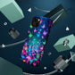 Neon Eden. Neon Butterflies and Mushrooms Premium Art Magsafe Magnet Tough IPhone 13 14 15 Pro Plus Max and Mini in Matte and Glossy Phone cases