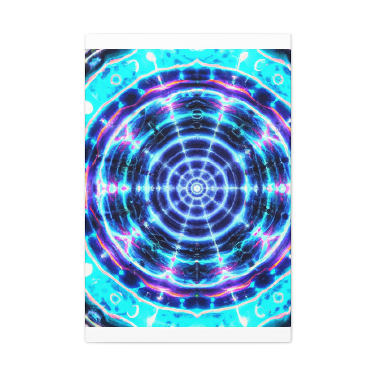 Neon Infinity Visions. Trippy Infinity Patterns Art Canvas