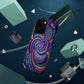 Cosmic Quasar Dreams. Neon Trippy Infinity Patterns Premium Art Magsafe Magnet Tough IPhone 13 14 15 Pro Plus Max and Mini in Matte and Glossy Phone cases