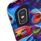 'Electric Neon Owl Harmony' NEON Owls Tough Phone Case