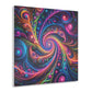 Electric Psychedelic Neon Vortex. Trippy infinity Pattern 1/4" Glossy Acrylic Art