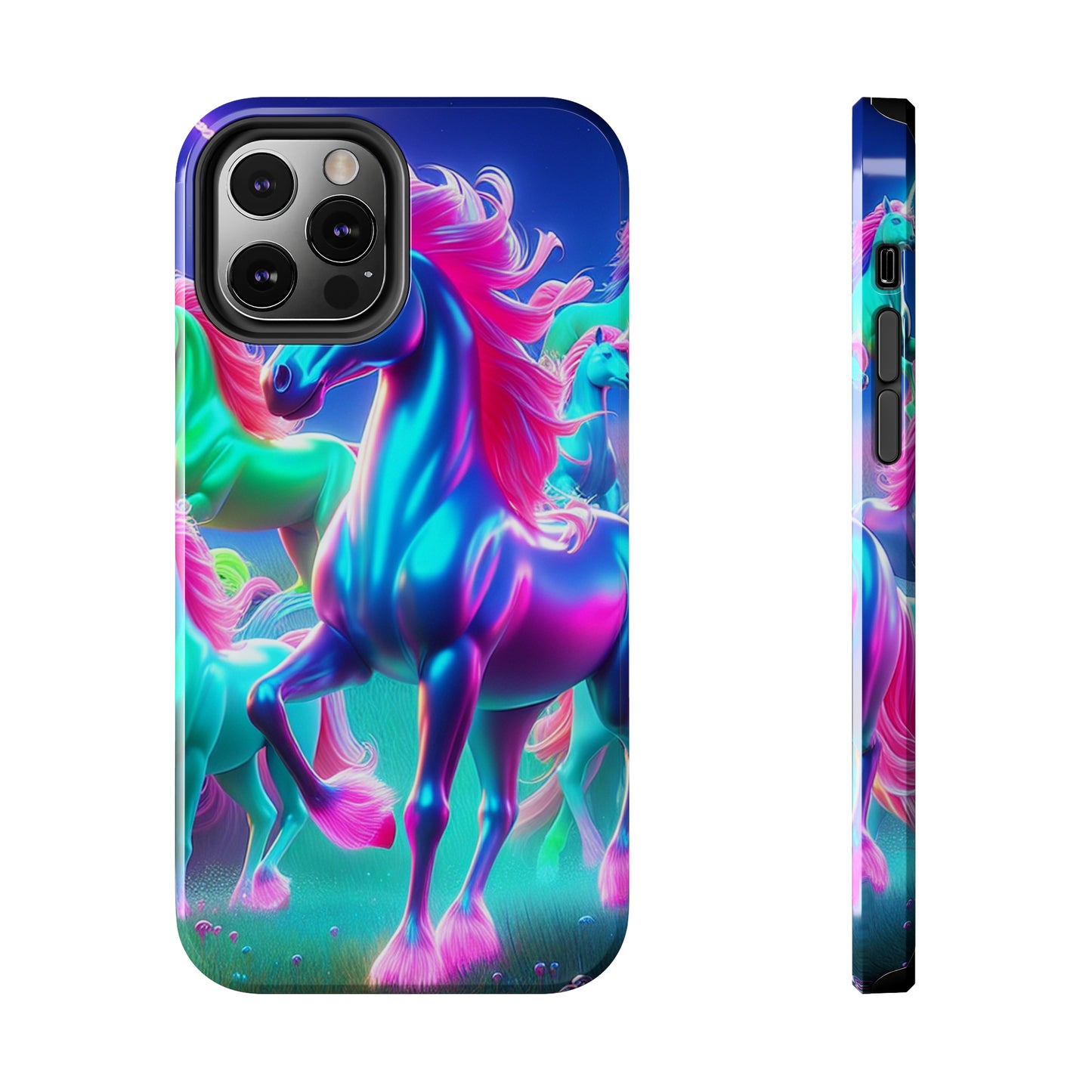 "Rainbow Dreams in Neon" NEON Unicorns Tough Phone Case