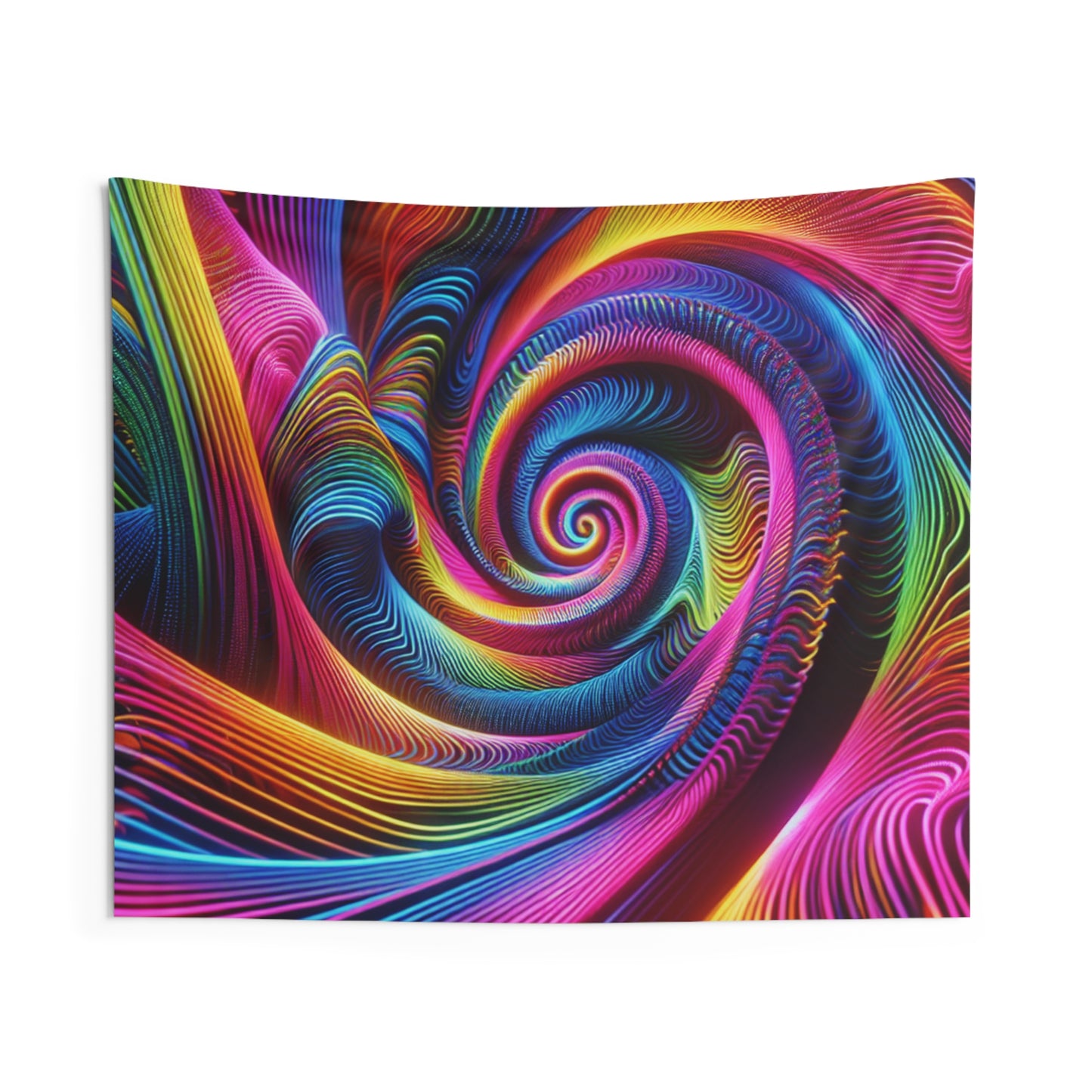 Neon Infinity Vortex Infinity Patterns Art Tapestry