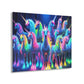 Cosmic Chromatic Unicorns. NEON Unocrons Art 1/4" Glossy Acrylic Art