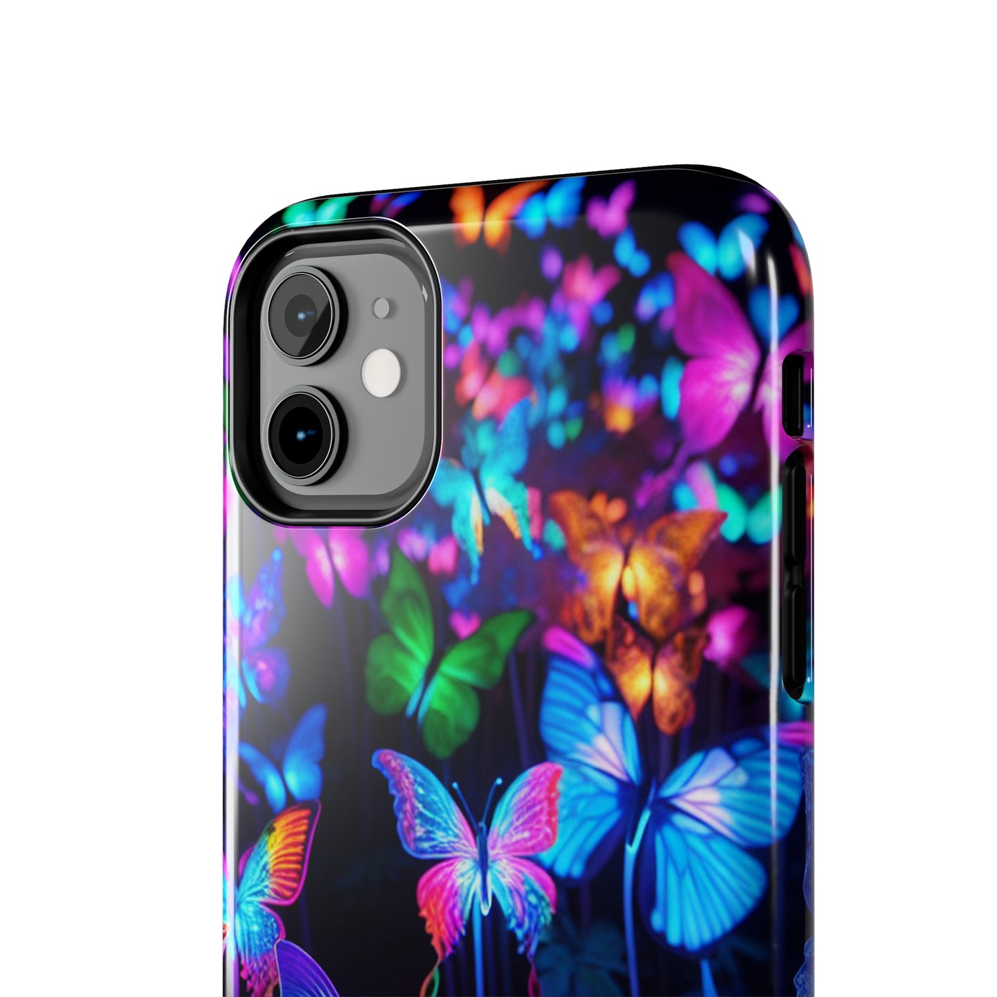 "Neon Flutterby Lights" NEON Butterflies Tough Phone Case