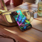 "Vivid Neon Flyaways" NEON Butterflies Art Polycarbonate Phone Case Samsung Galaxy s21 s22 Google Pixel 6 Iphone 11 12 13 14 Pro Max Mini Plus
