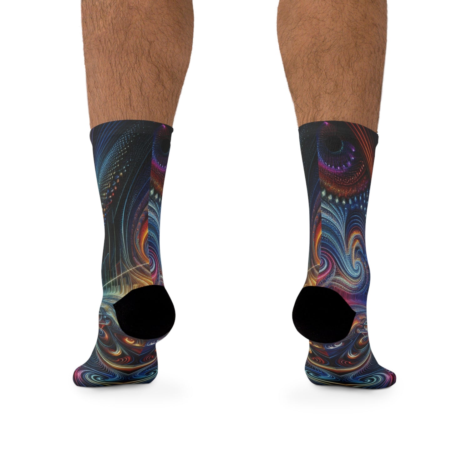 TDB Neon Infinity Oscillation. Trippy Recycled Poly Socks