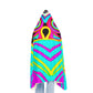 Neon Owl Nocturne. - NEON Owls Art Hooded Snuggle Blanket