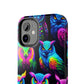 "Nocturnal Neon Glow" NEON Owls Tough Phone Case