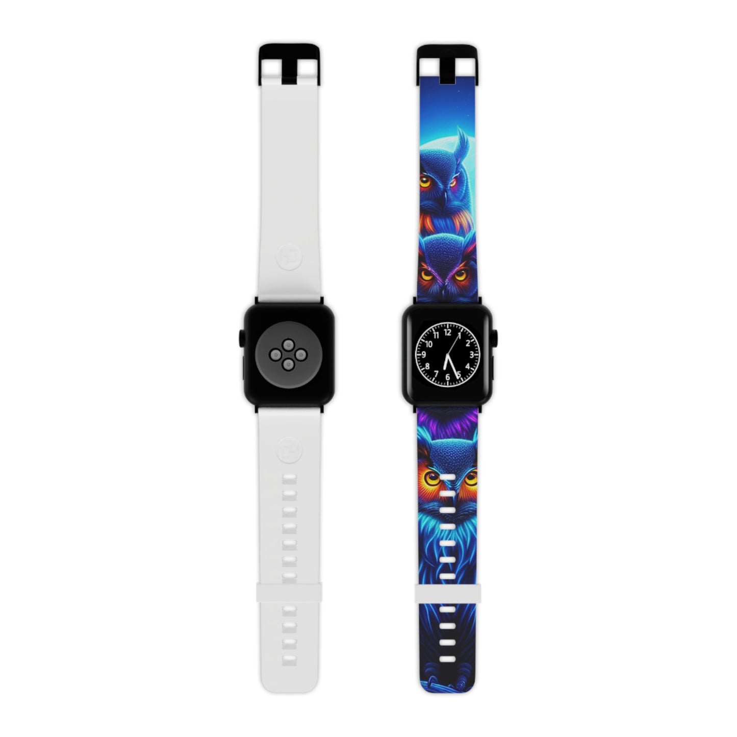 Neon Spectacle of Owls. - NEON Owls Iwatch Band